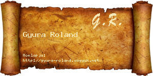 Gyura Roland névjegykártya