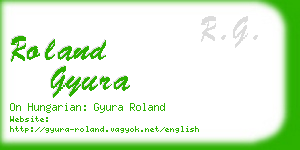 roland gyura business card